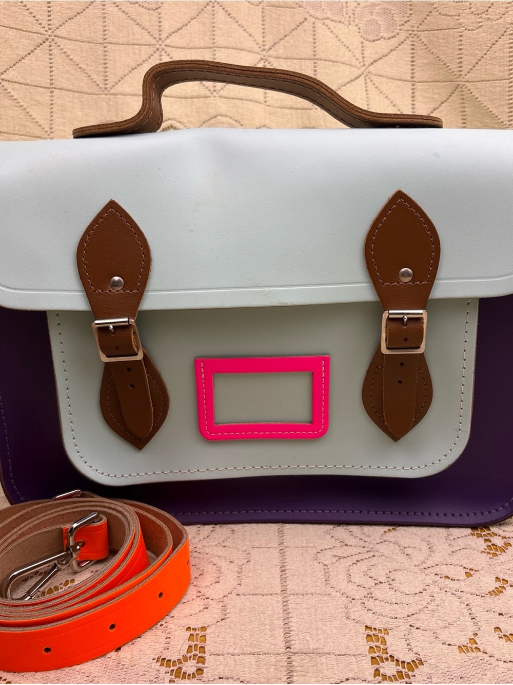 Cambridge Satchel Company Multicolored 13" Crossbody Briefcase